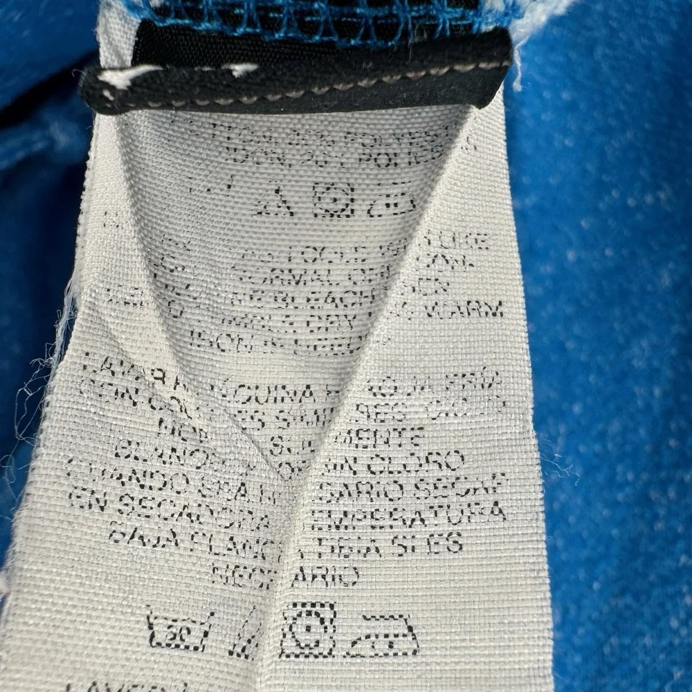 Oakley Hoodie Mens Large Blue Speckled Full Zip Cotton Drawstring Embroidered‎